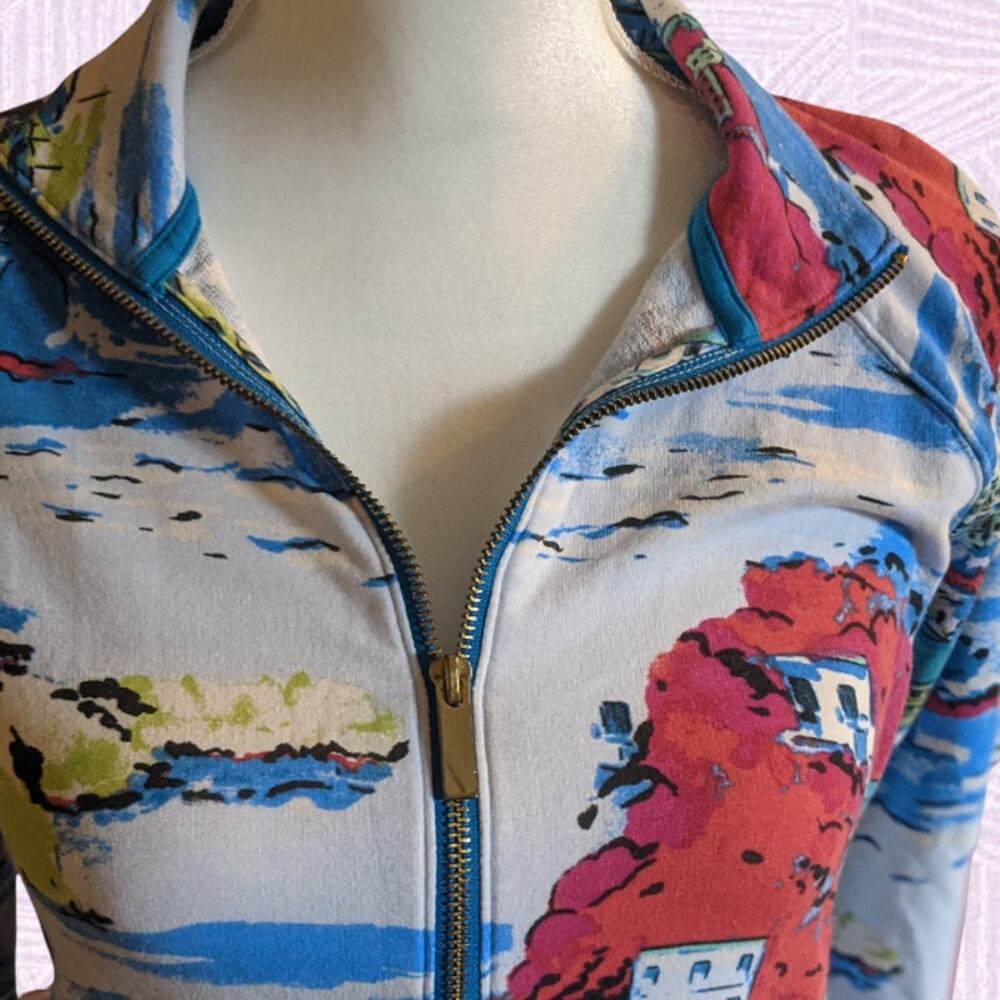 Crown & Ivy Beach Zipped Top Size Small - Picture 3 of 5